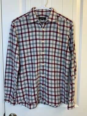 Burberry Black Label women's plaid flannel shirt sz 2